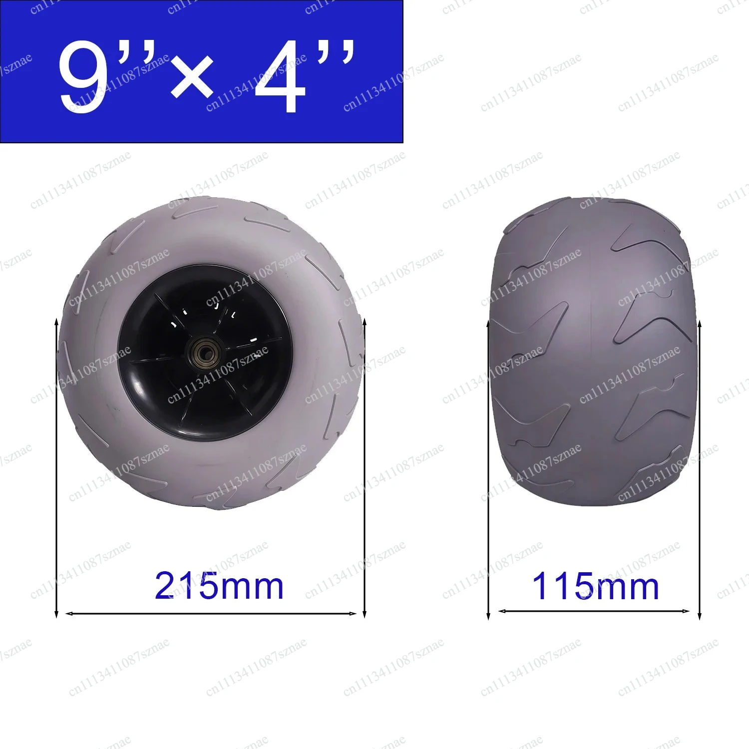 Durable 205x115x12.5mm Beach Trolley Wheel, Replacement for Kayaking Camping Cart Tire, High Performance Balloon Wheel
