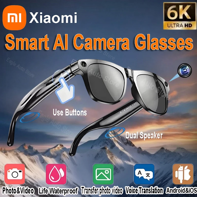 Xiaomi 6K HD AI Умные очки Chat