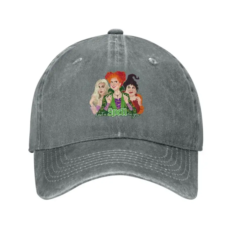 

Custom Hocus Pocus Sanderson Sisters Baseball Cap Outdoor Cotton Snapback Caps Women Men's Adjustable Vintage Movie Dad Hat