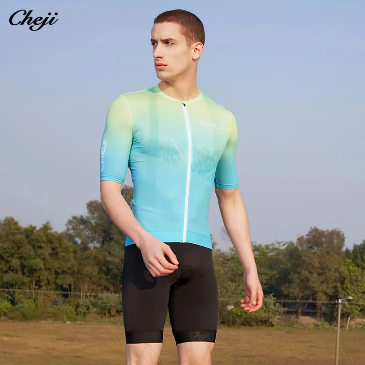 Cheji New Cycling Clothing Men\'s Short Sleeved Tops Summer Quick Drying Breathable High-quality Jersey Ciclismo Cycling Jersey