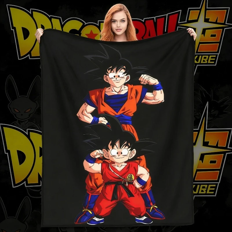 Dragon Ball Majin Buu Charms Plüschdecken, tolle Überwurfdecke für Bett, Sofa, Couch, 125 x 100 cm, Teppichstück