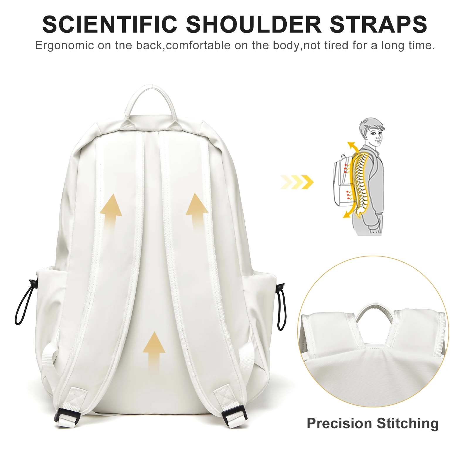 男性と女性のための防水ラップトップバックパック、軽量の毎日のバックパック、スポーツリュックサック、学校のコンピューターバッグ、大学、仕事、大学、旅行