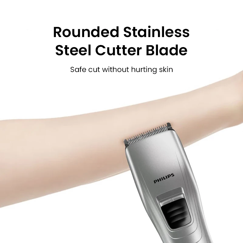 ماكينة قص الشعر فيليبس QC5130 ماكينة قص الشعر الكهربائية 11 تروس قابلة للتعديل طول القطع: 0.5-21 ملم مؤشر بطارية LED من الفولاذ المقاوم للصدأ