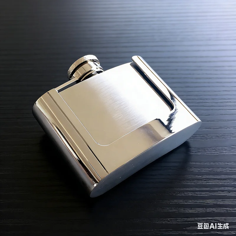 Retail Belt Buckle (2oz Marple Leaf Stainless Steel Flask) BUCKLE-F002 Flask Belt Buckle Free Shipping