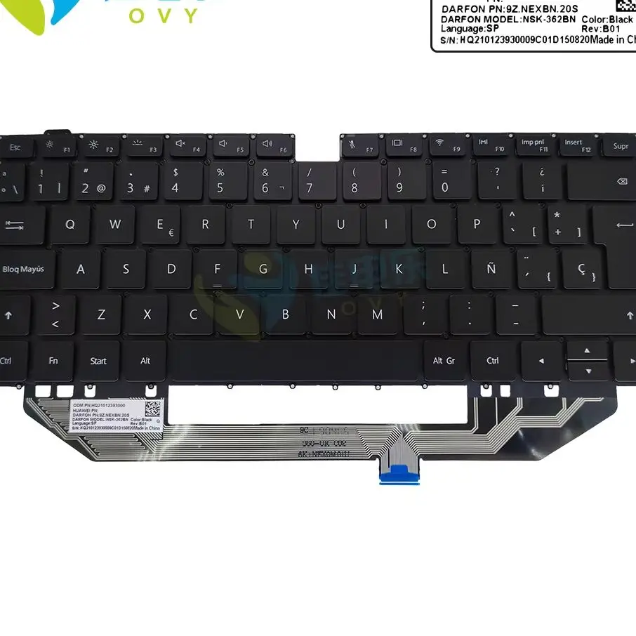 US Spanish Backlight Keyboard For Huawei MateBook X Pro MACH-W19 W29 W09 MACHR-W19L MACHD-WFE9 B7-410 MACH-WAH9LP 9Z.NEXBN.20S
