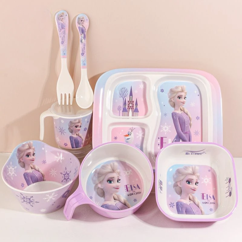 Hasbro Эльза персонализированная детская специальная миска с защитой от падения, креативная анимационная посуда с персонажем фильма, набор посуды с защитой от ожогов