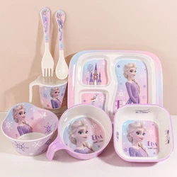 Hasbro Elsa personalized cartoon anti-fall children's special bowl creative animation movie character anti-scald tableware set