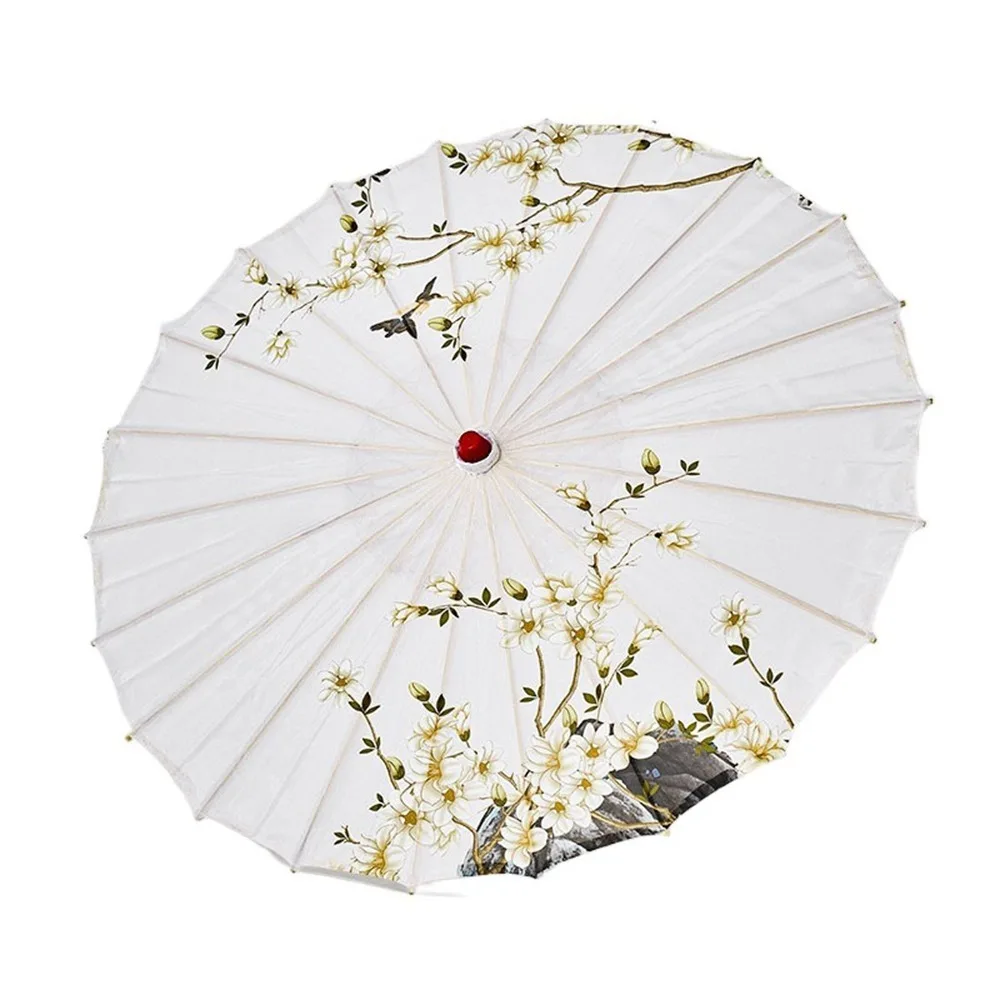 

Bamboo Oil Paper Umbrella Chinese Style Handmade Ancient Dance Umbrella Classical Rainproof Costume Parasol Costumes