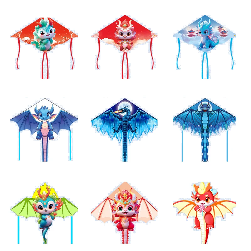 Aquilone drago grande per bambini e adulti facile da volare grande aquilone drago enorme vieni coda facile da far volare aquilone giocattolo all'aperto