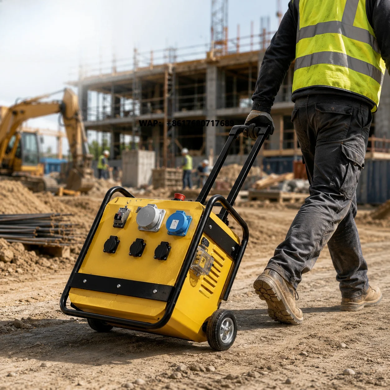 5kWh 51.2V 100Ah LiFePO4 Battery Portable Power Station 6200W Solar Energy Storage System for Home Backup Construction Site