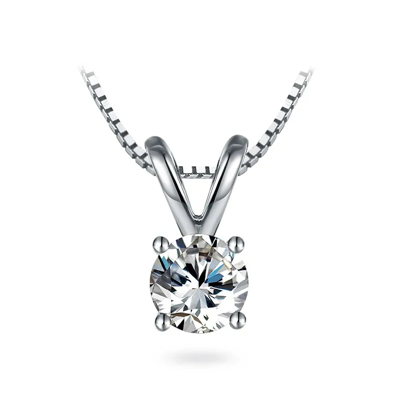 

Provence 1.2ct Round Cut Moissanite Solid 14K Gold Solitaire Pendant For Woman Classic Necklace Minimalist Style Elegant Gift
