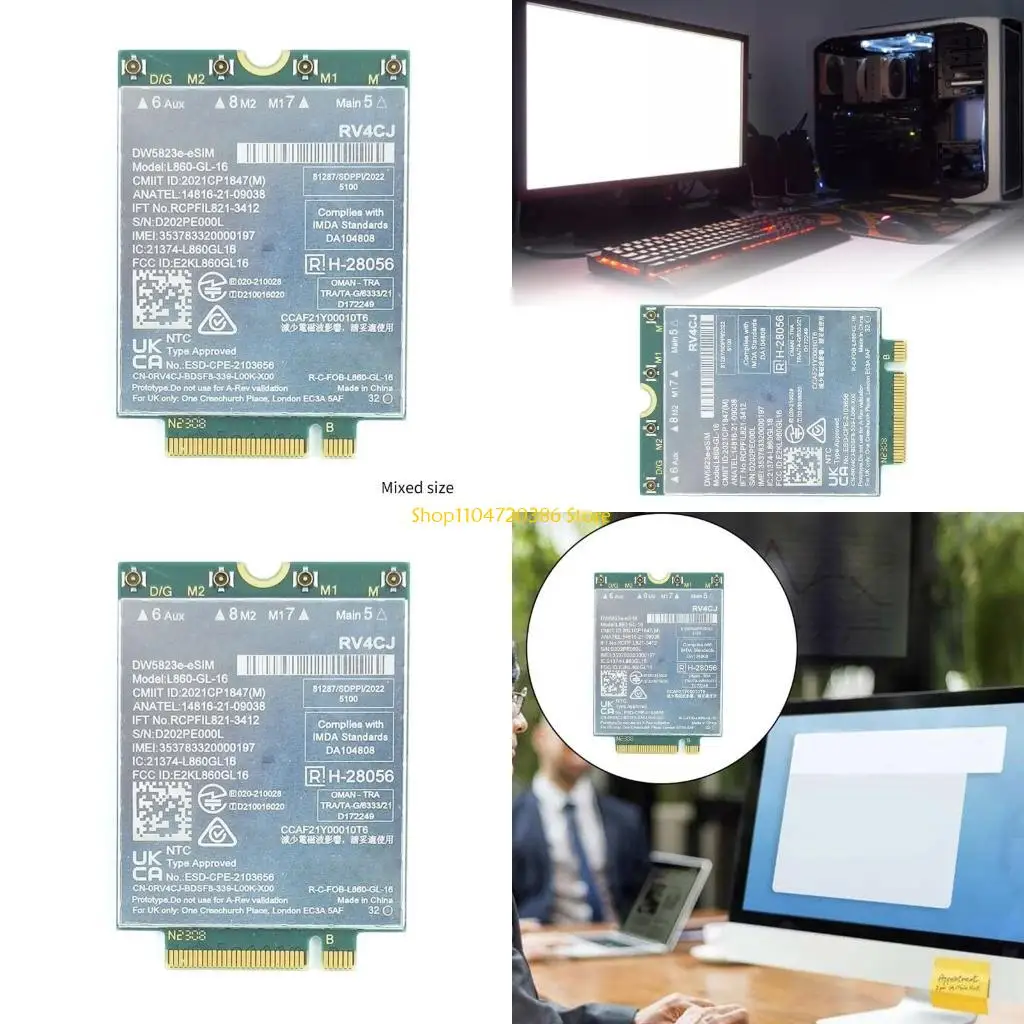 

K0EA Laptops 4G Module 4G Module Cat16 L860-GL-16 DW5823E WWAN Adapters For Latitude 7440 7640 5540 5440 5340 3440 3540