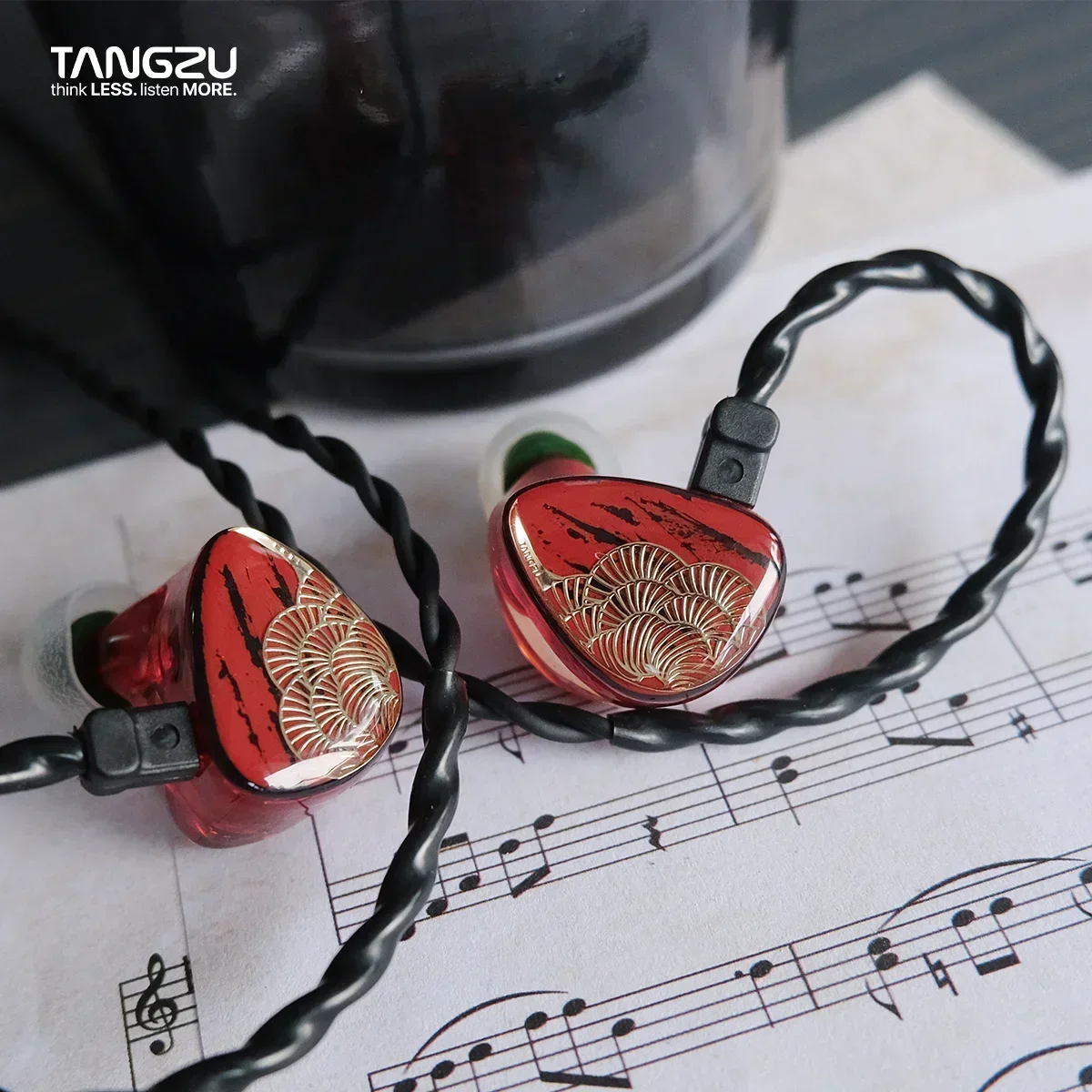 

TANGZU XUAN NV Wired HiFI In-Ear Earphone Dual Dynamic Driver Music IEMs Monitors Detachable Cable with 0.78mmHeadphone Earbuds