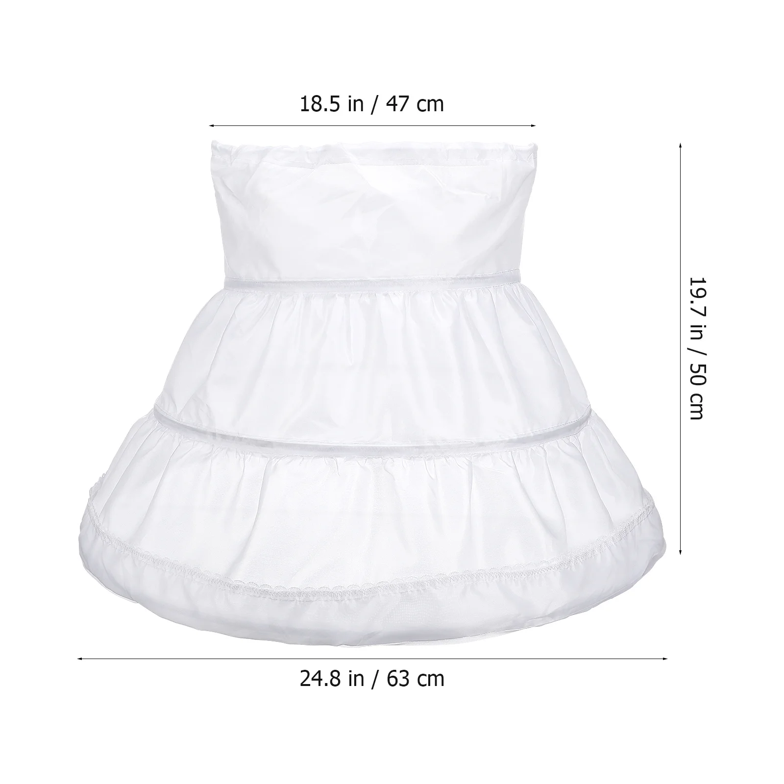 

Girls Petticoat Skirt Foldable 3 Steel Hoop Elastic Lightweight Half Flower Girl Wedding Dress Support
