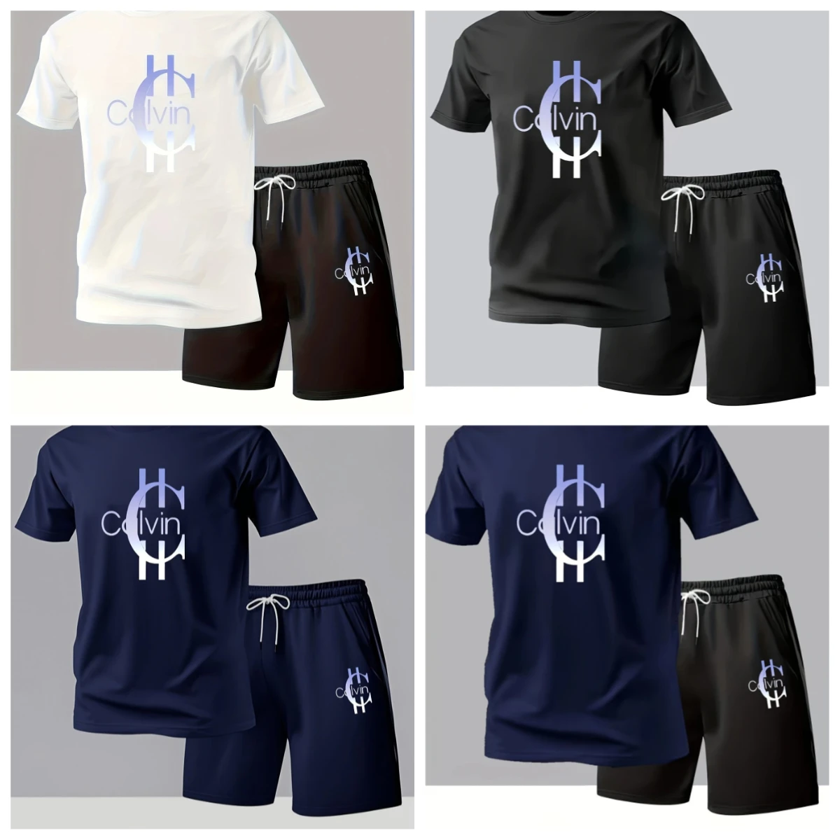 

2025 Latest Hot T-shirt Set 3D Vacation Style Trendy Various Elements Fashionable Street Men's Set Summer Top Shorts Breathable