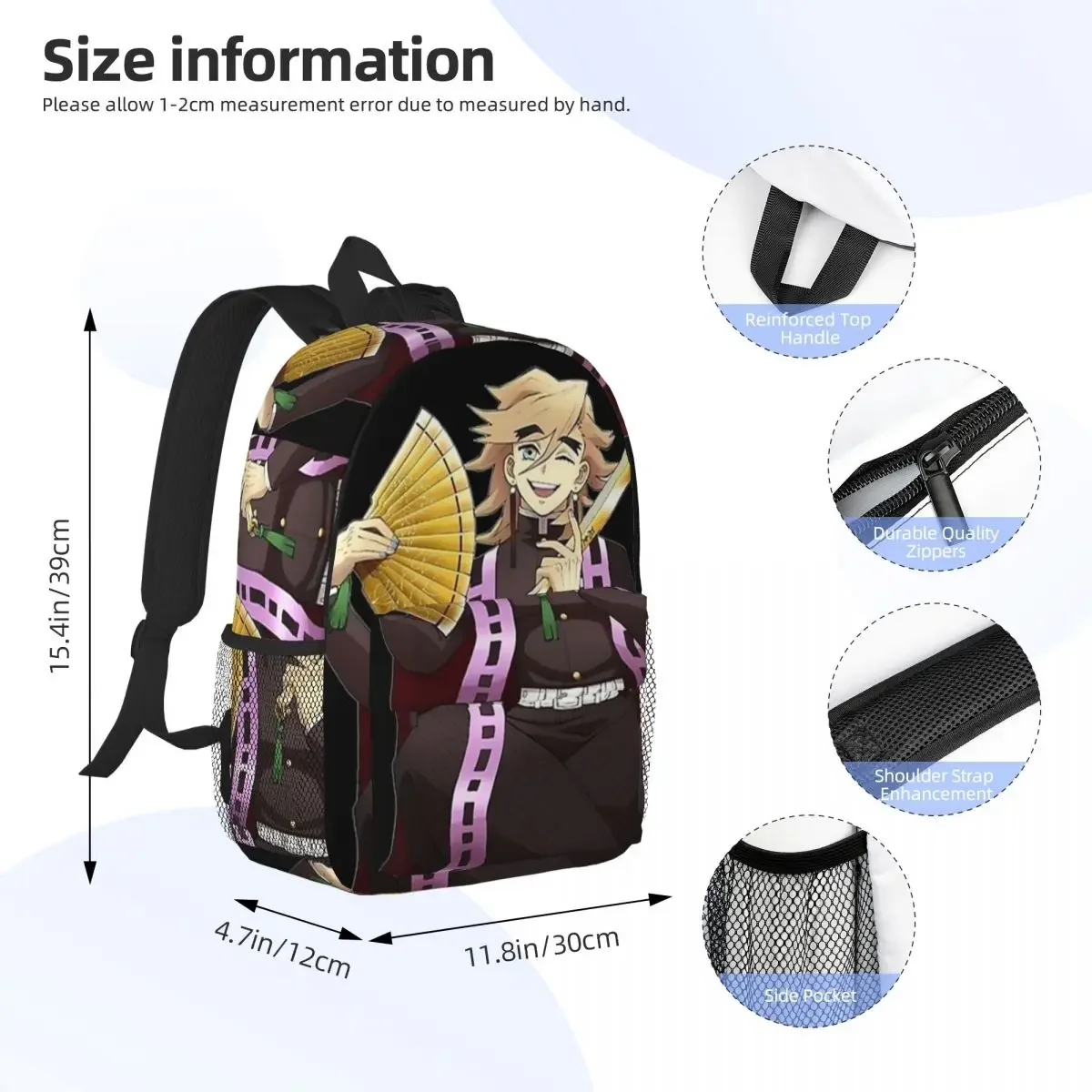 Doma mochilas adolescente bookbag dos desenhos animados estudantes sacos de escola portátil bolsa de ombro grande capacidade