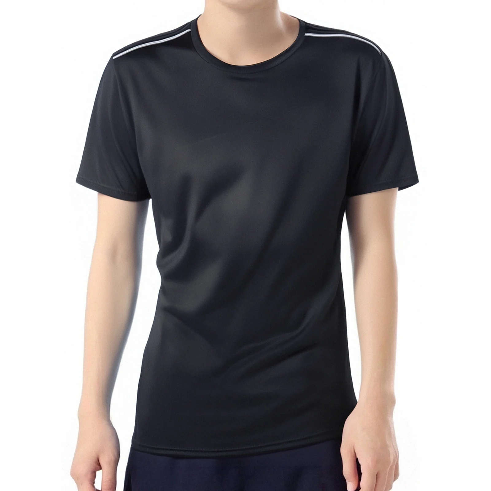 

Youth Boys Training Shirt Quick Dry Basketball Football Running Activewear Short Sleeve Moisture Wicking Athletic Top T-shirt