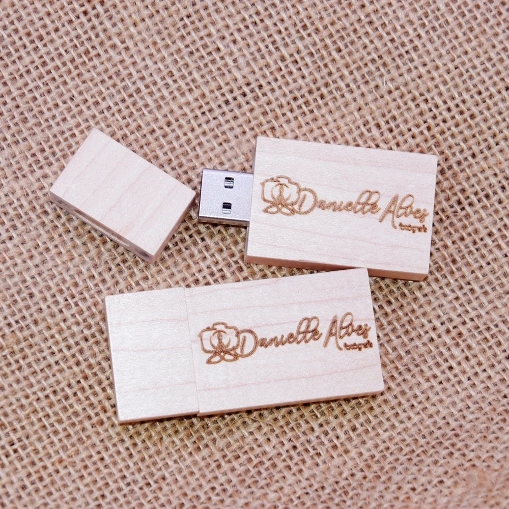 30개/몫(맞춤형 로고) USB 플래시 드라이브 2.0 나무 펜드라이브 4GB 8GB 16GB 32GB 64GB 128GB 메모리 스틱 결혼 선물