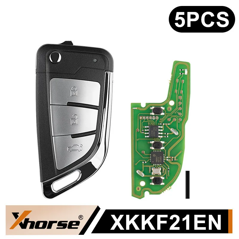 

5PCS Xhorse XKKF21EN Wire Remote Key KNIFE 2 Style (Flip-3BTN)