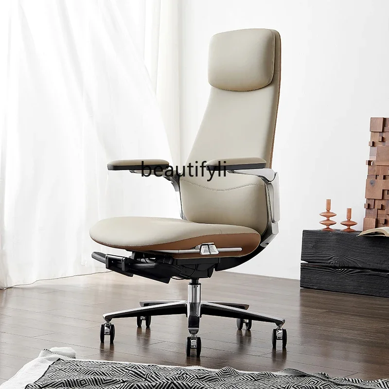 Ergonomic swivel chair boss chair reclining office  comfortable leather back computer chair