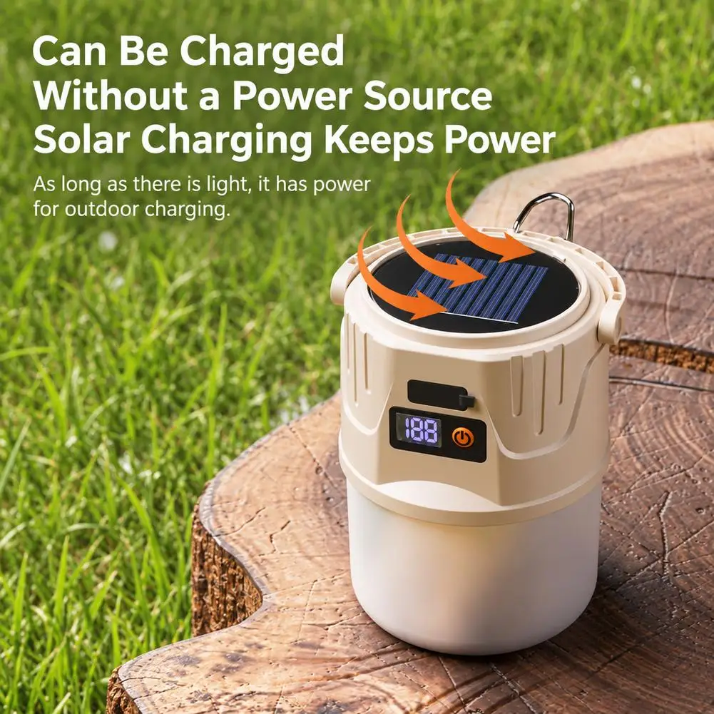 Outdoor Solar LED Camping Lights Portable Waterproof Emergency Lantern For Hiking Backpacking Tent Activities Dropshipping