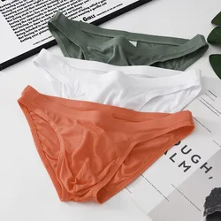 Men Sexy Rib Bikini for Gay Breathable Comfy Sports Panties Sissy Low Rise Bulge Pouch Brief Skin Friendly Elastic Casual Tangas