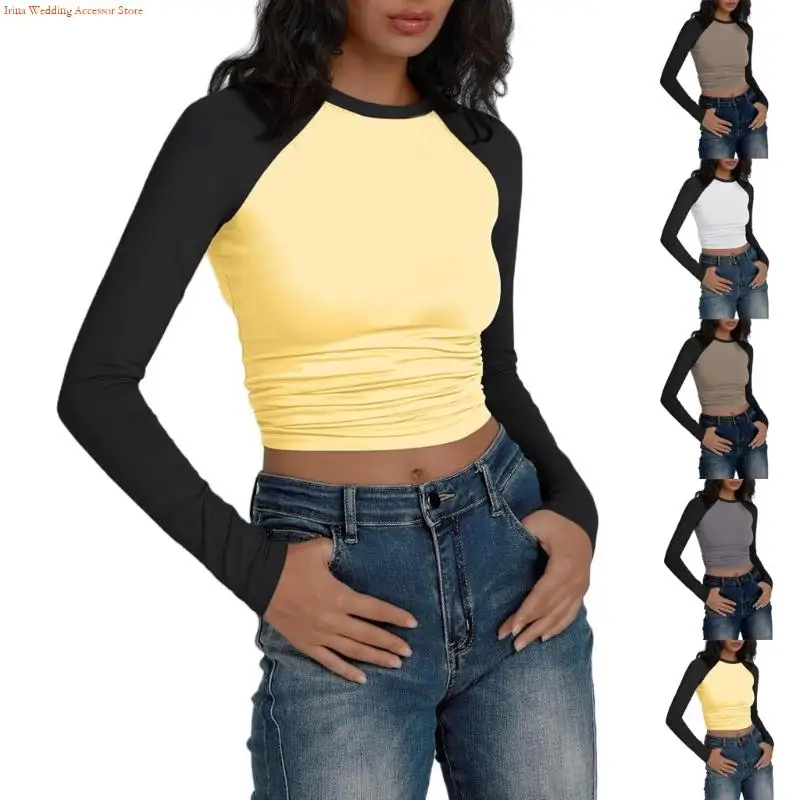 سترة G92D النسائية ذات الأكمام الطويلة والقابلة للتمدد والملونة