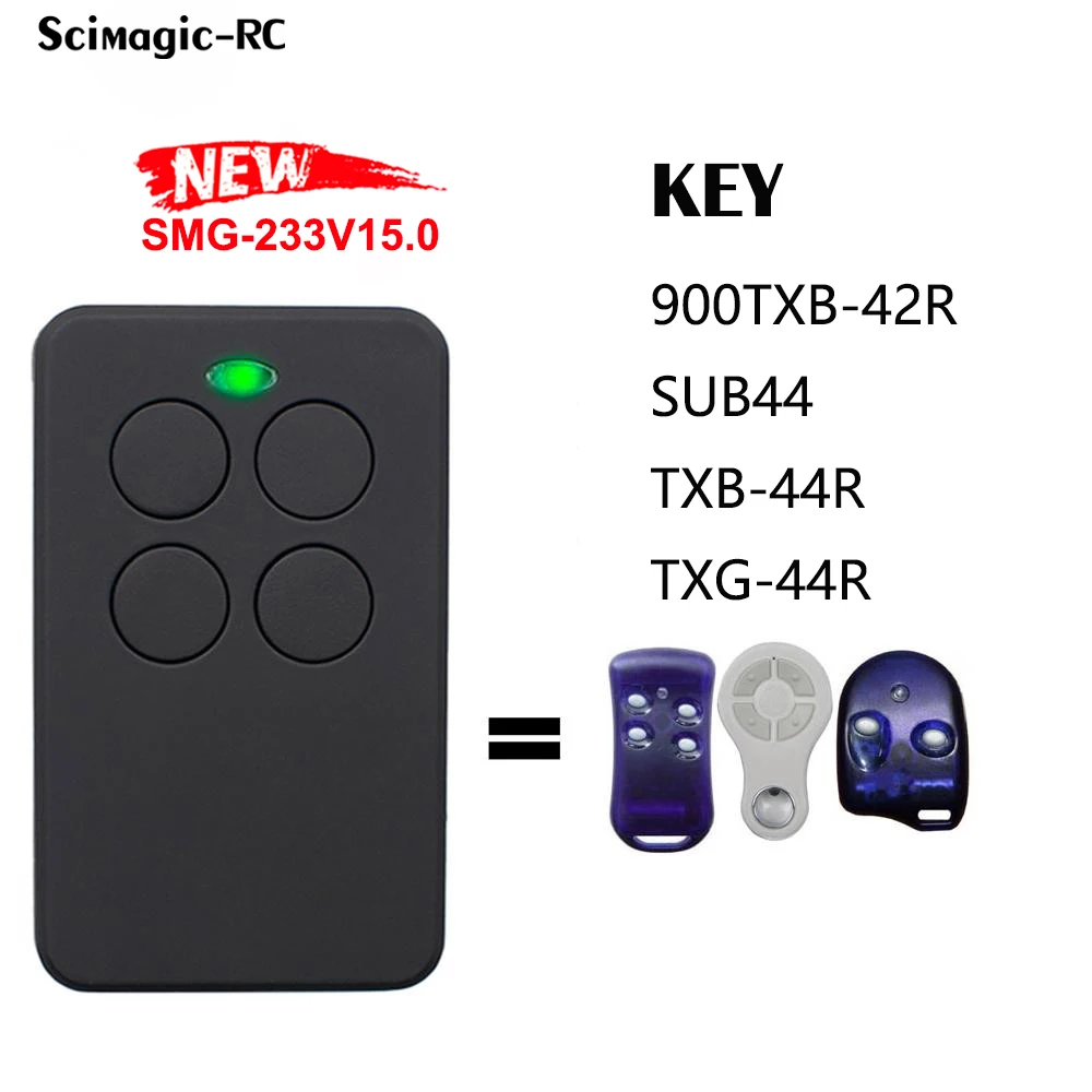 

Compatible With 433.92MHz KEY 900TXB-42R SUB44 TXB-44R TXG-44R Universal Multi-frequency 280-868mhz Garage Remote Control