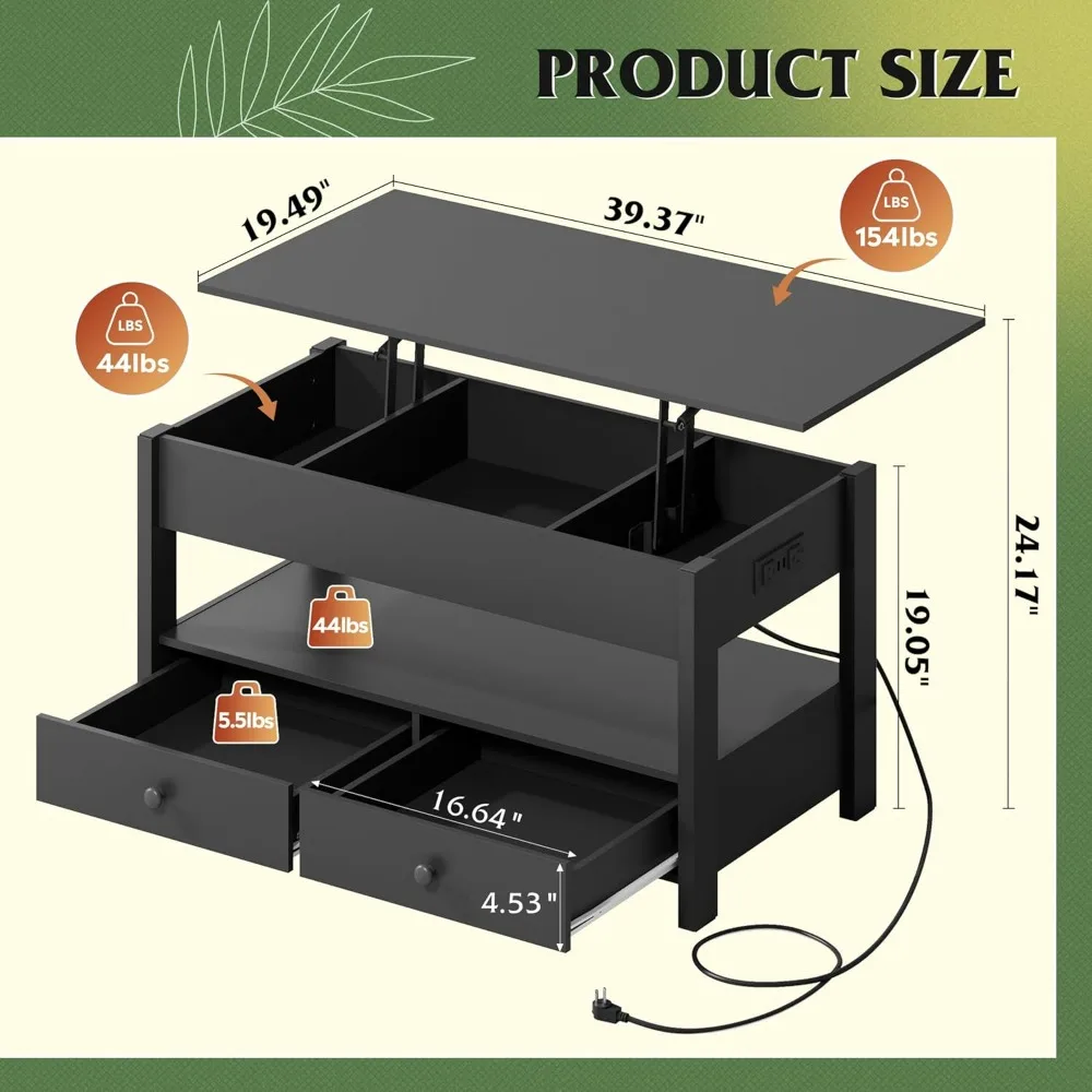 Thumbnail 3 - #20 Trending Lift Top Coffee Tables Right Now