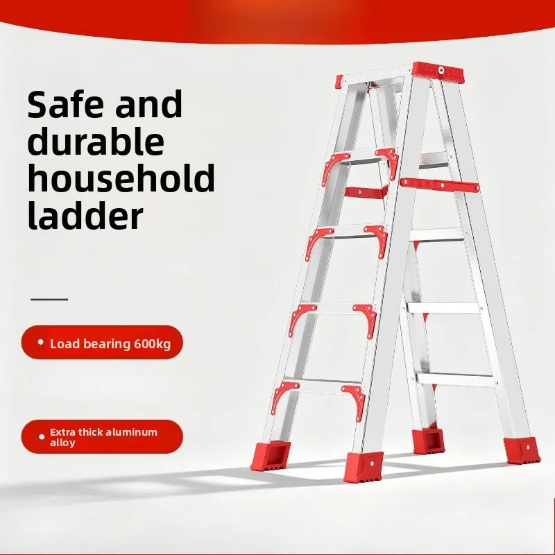 Aluminum Alloy Thickened A Frame Step Ladder Household Portable Folding Two Meter Multi Functional Step Ladder Folding Ladder