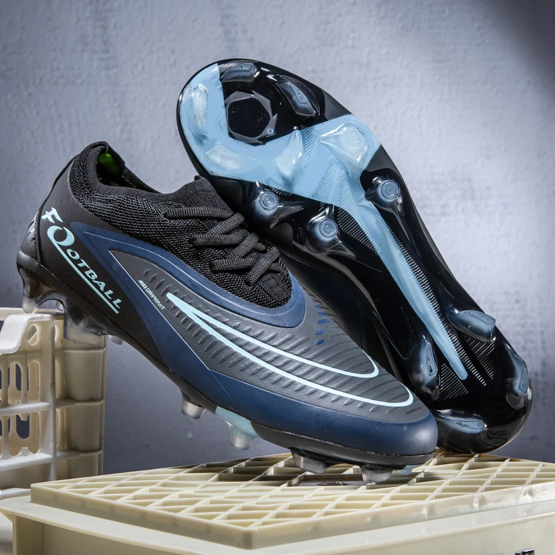 New Summer Football Shoes Long Spike Grass Football Shoes Training Competition Low Top Spike Sports Shoes For Men 35-45