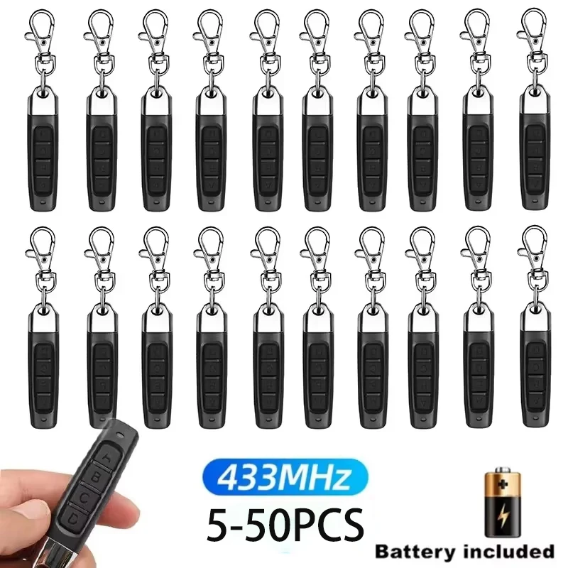 5-50PCS 433MHz Auto Copy Remote Control Electric Garage Door Opener Remote on both 433.92MHz frequencies, compatible with