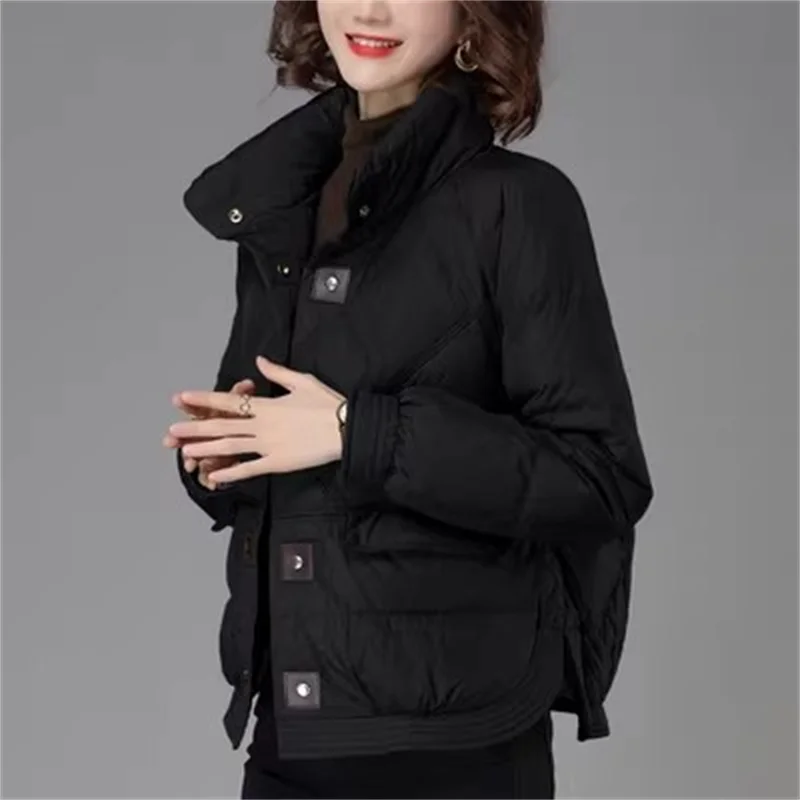 Short Down Jacket for Women in Winter 2024 New Loose Design Feeling Niche Small Stature Fashionable White Duck Down Jacket for