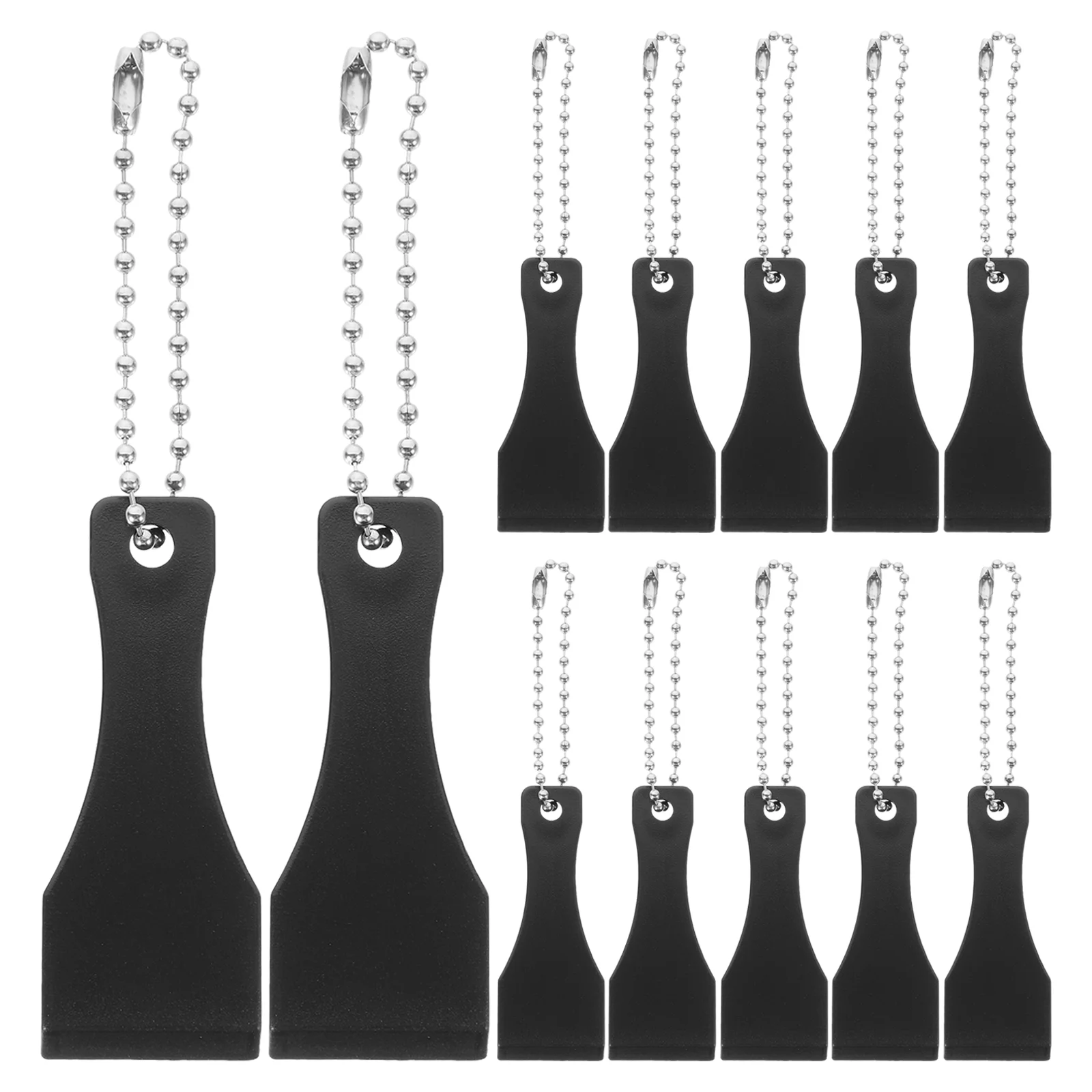 

12 Pcs Chain Lottery Scratch Tool Window Stickers off for Tickets Scratcher Keychain Tools