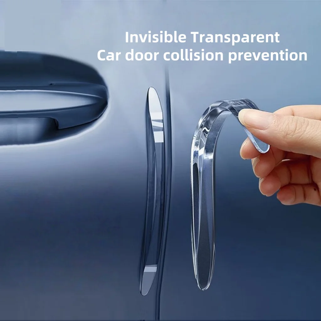 4/6PCS Car Door Transparent Tape Collision Protection Sticker, Collision Protector, Bumper Sticker, Rearview Mirror Cover