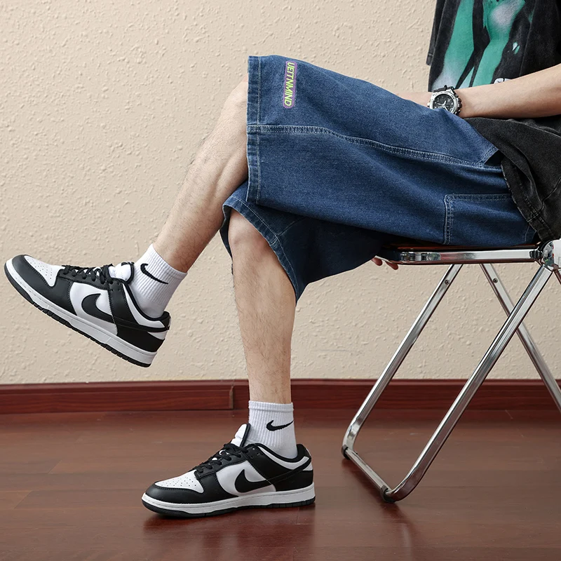 

Men's Fashion Trend Loose Comfortable Breathable Classic Jeans Outdoor Sports Casual Denim Five Quarter Knee Shorts Street Style