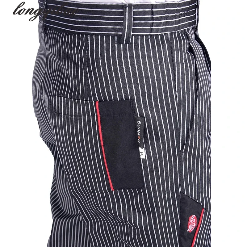 Chef pants autumn and winter chefs zebra trousers overalls striped trousers plaid trousers chef clothes with the kitchen men