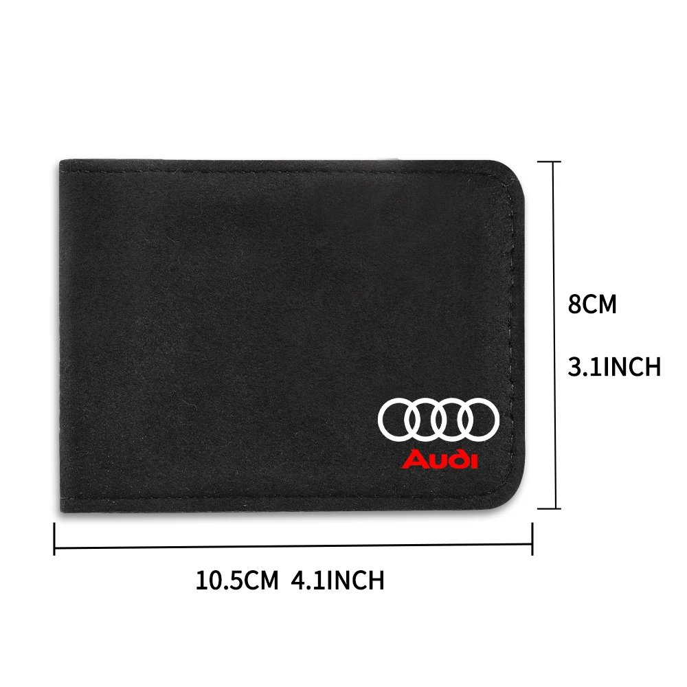 Multifunction ID Card Credit Card PU Leather Holder Case For Audi A4 B5 B6 B7 B8 B9 A1 A5 A7 A8 Q3 Q5 Q7 TT S3 S6 Sline Quattro