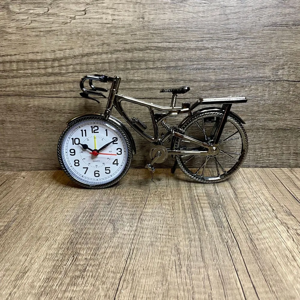 Bicycle alarm clock retro creative clock bedside clock desktop entrance living room decoration small