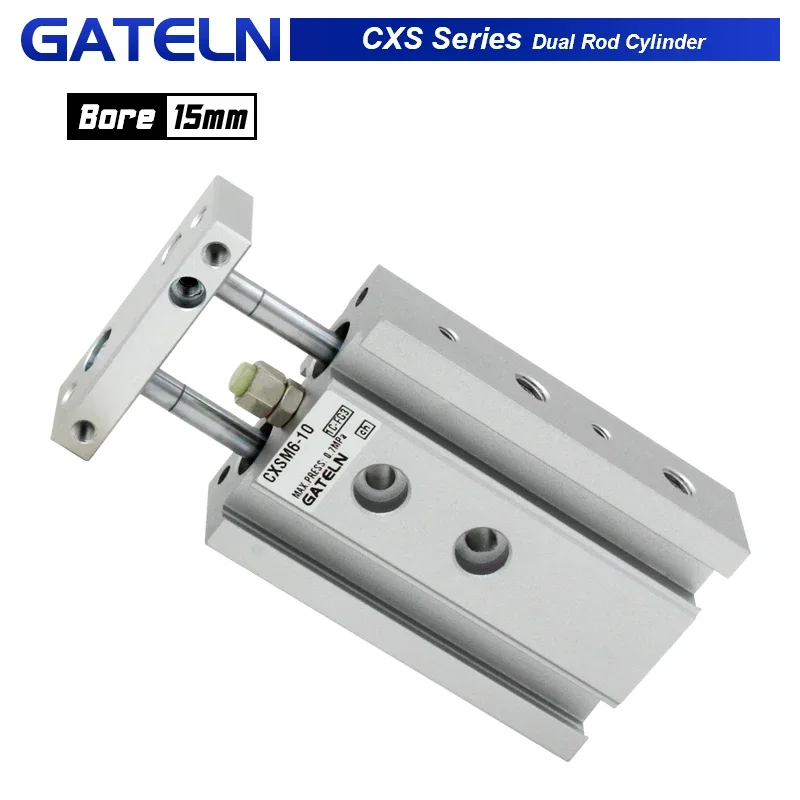 CXSM15 Dual Rod Cylinder Slide bearing air pneumatic cylinder Built-in magnet CXSM15-10 CXSM15-30