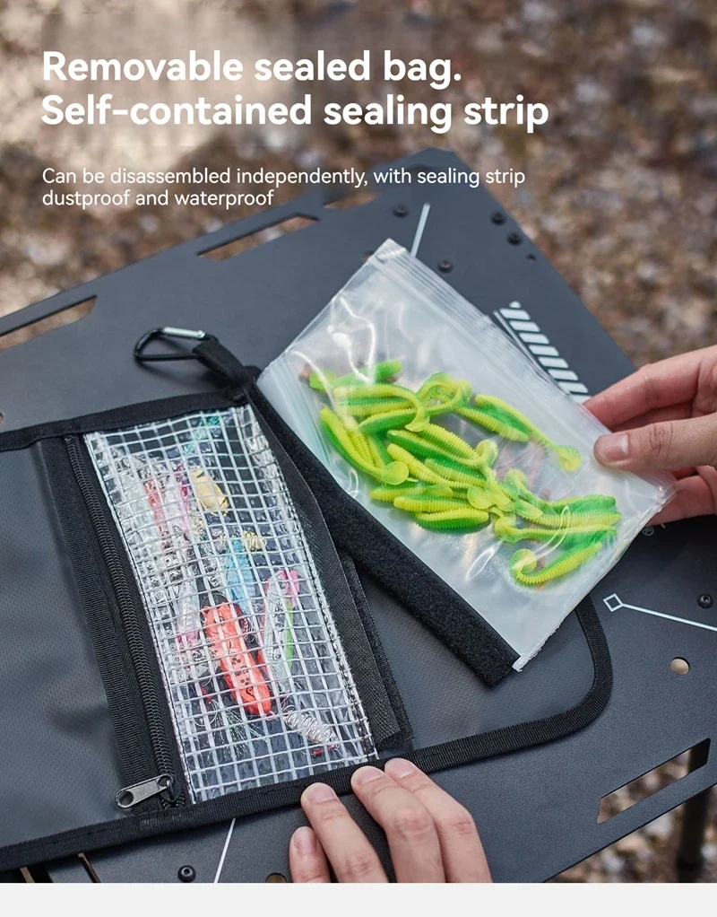 Luya Transparente gefälschte Ködertasche, PVC-Innentasche, geteilte wasserdichte Aufbewahrungstasche, Aufbewahrungstasche für Angeln, Sortierungszubehör – Detail 25