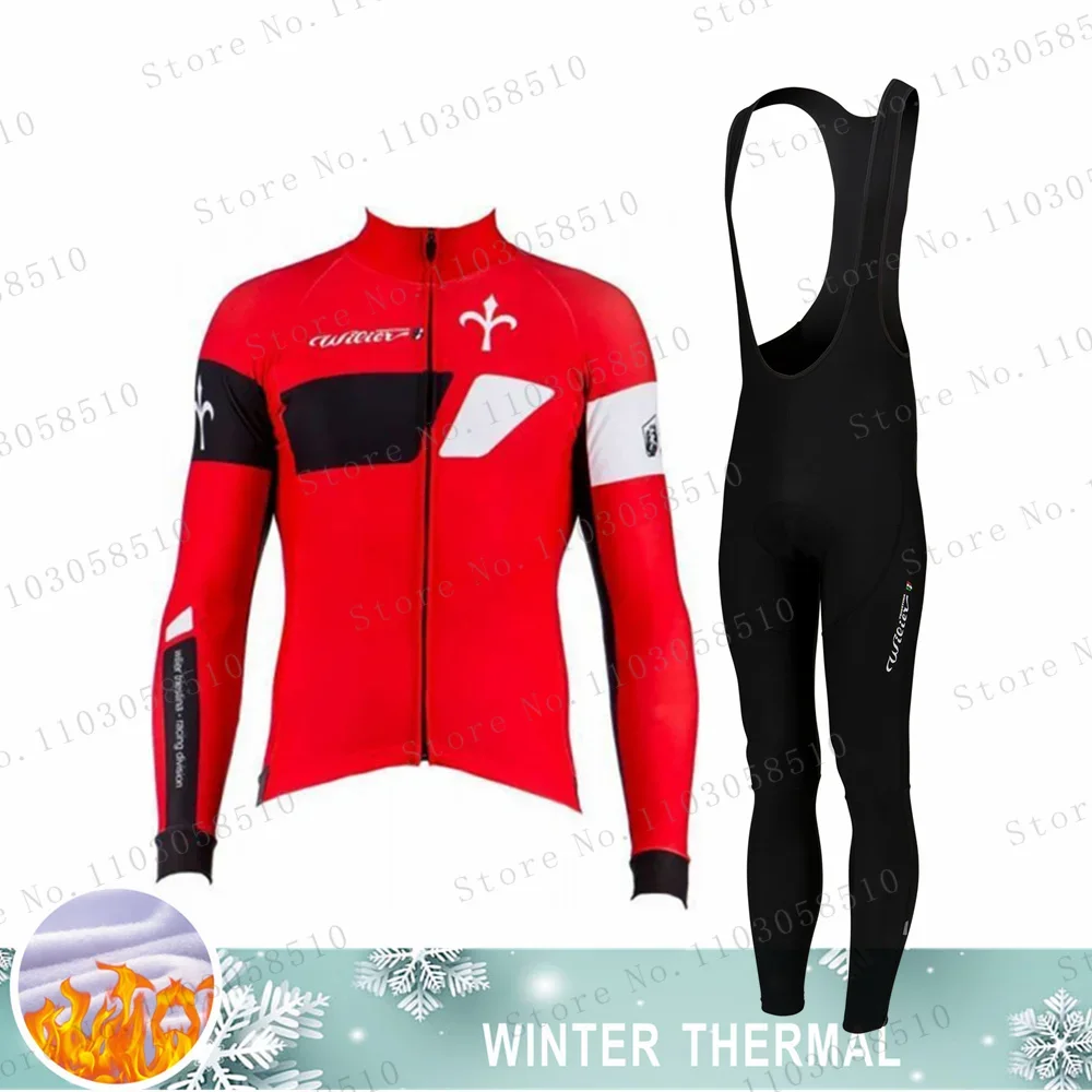 Winter Thermal Fleece Cycling Jersey Mtb Male Clothing Sports Set Complete 2024 Road Bike Men's Man Team Sportswear Bycicle Suit