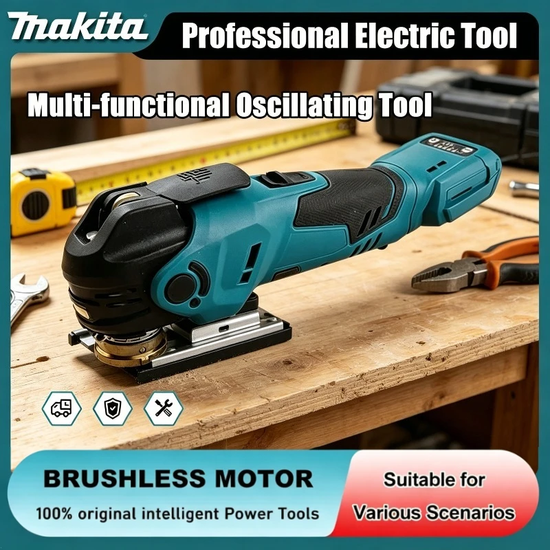 

Makita Cordless Electric Saw Trimmer/Shovel/Cutting Woodworking Tool Brushless Oscillating Multi function Power Tool