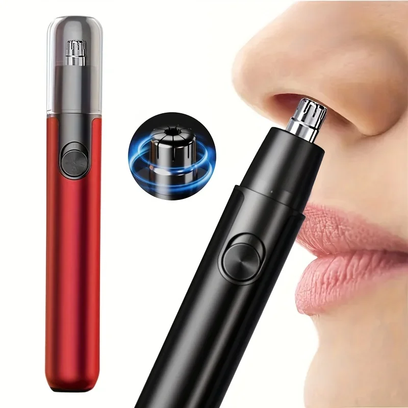 

USB Powered Ear and Nose Hair Trimmer, Aluminum Painless Trimmer for Eyebrow Facial Hair, Father’s Day Gift