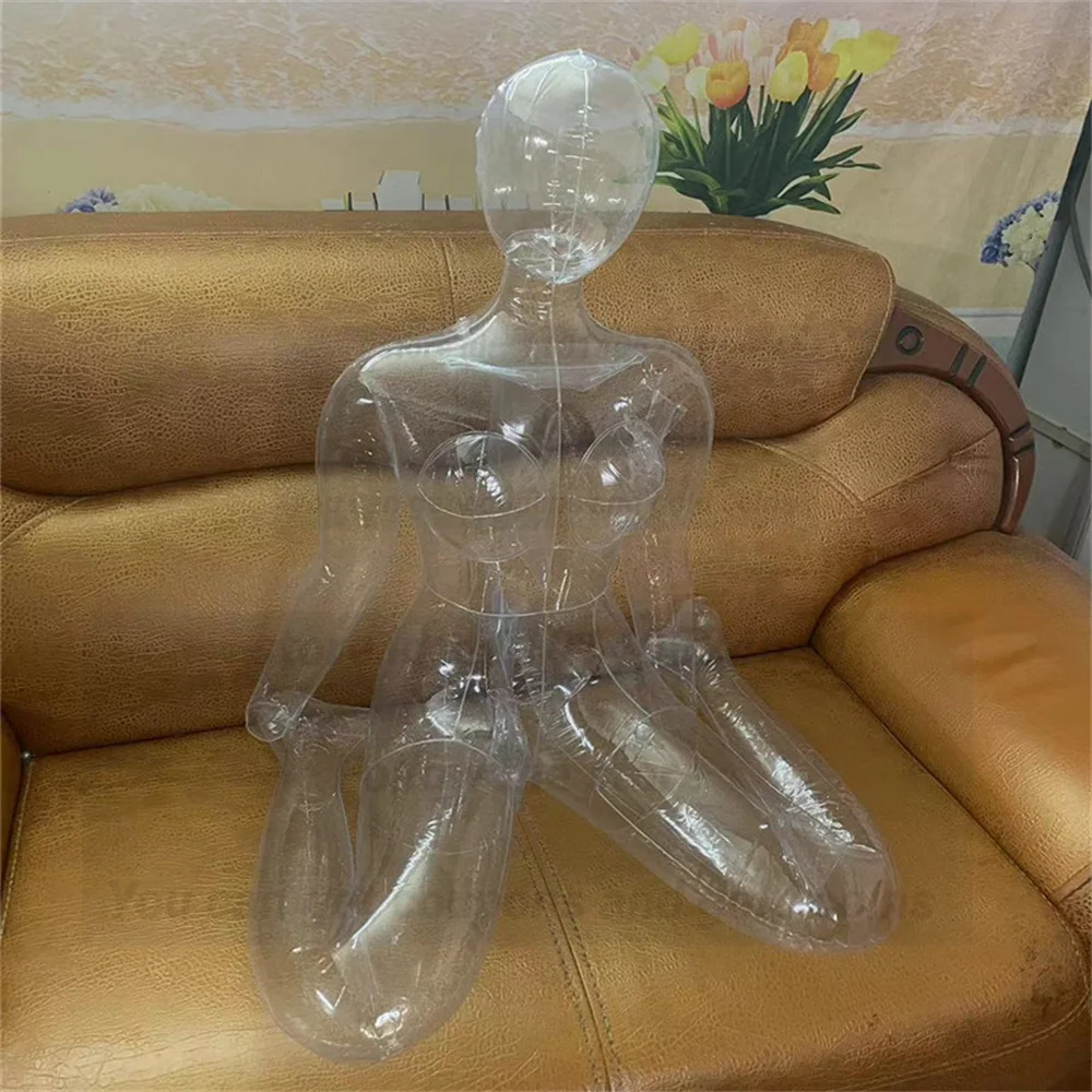 4style Transparent Whole Body Inflatable Female Mannequin Inflation Shooting Maniqui For Cloth Can Choose Posture Display e167