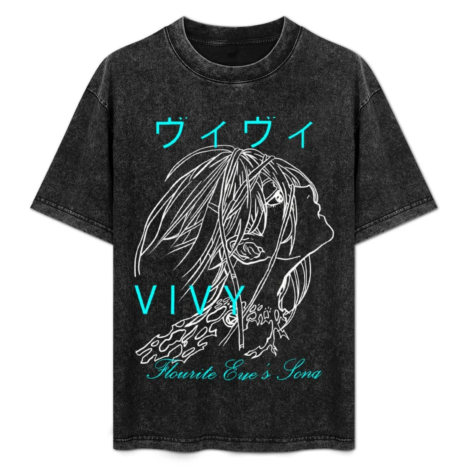 

Vivy Typograph Fluorite Eye's Song Spring Anime 2021 Line Art Classic . T-Shirt Breathable Workout Short Sleeve Top