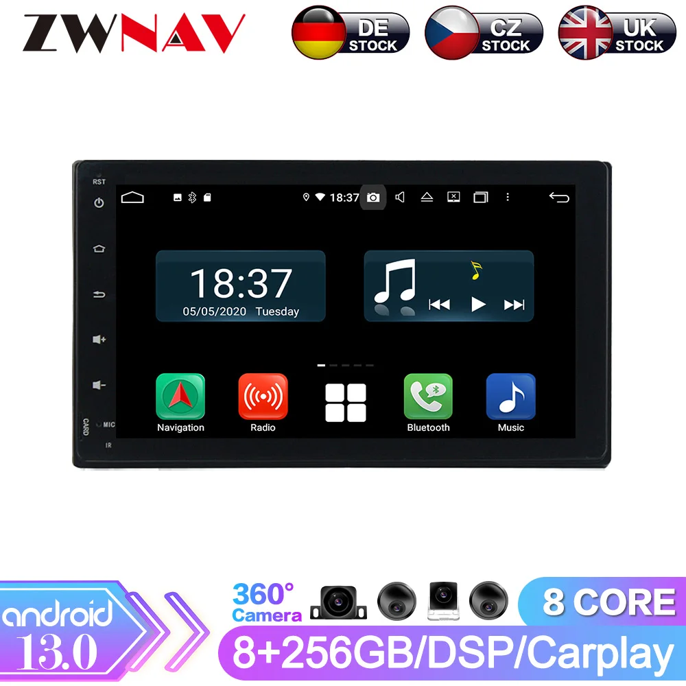 Android 13 Car GPS Navigation For Toyota Fortuner 2016+ Stereo Car Head Unit Multimedia Player Radio No DVD Player Tape Recorder