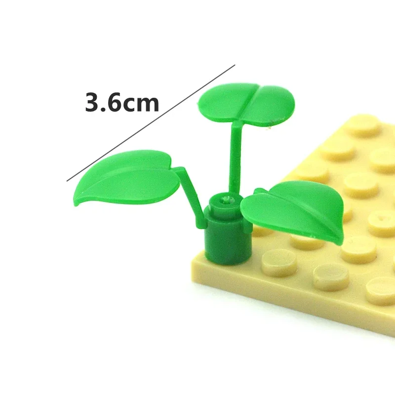 MOC Plant Tree Grass Flower House Garden Accessories DIY Parts Creative Bricks 3471 30176 32607 Building Blocks City toy for kid