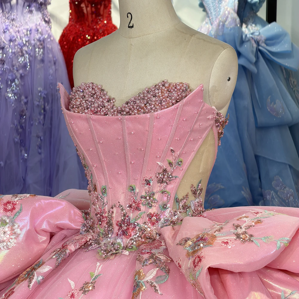 Beading quinceanera vestido 2025 sem alças doce 16 festa de aniversário vestido de baile para menina personalizado vestidos de 15 quinceañera dy6933