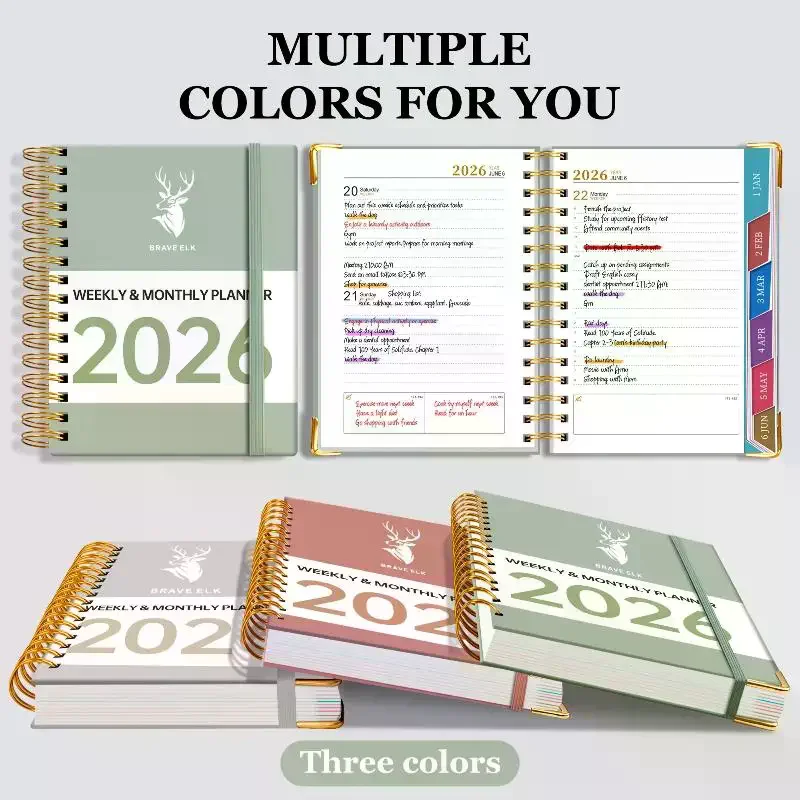 

2026 Student Daily Schedule,Weekly Plan Book With Spiral Binding And Hard Cover,Suitable For Students And Planner Weekly Planner